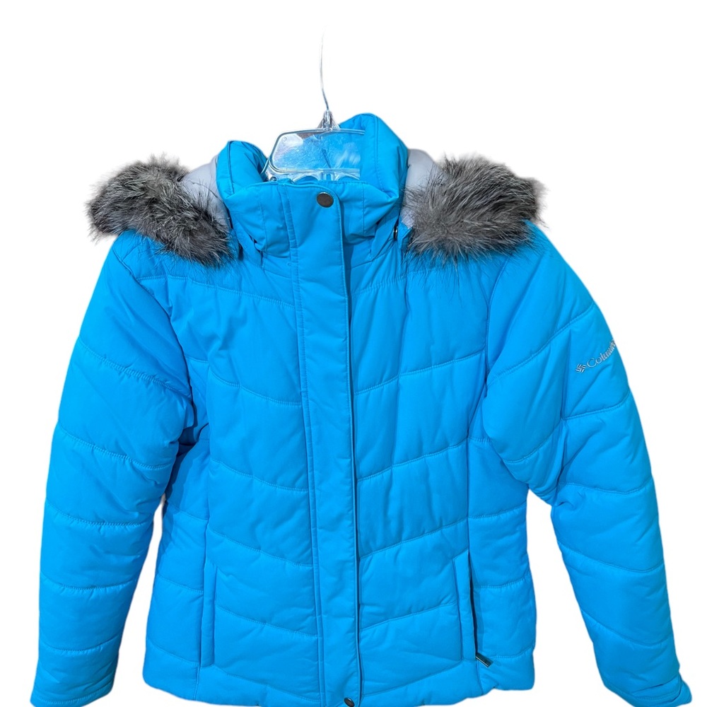 Columbia coat with removable hood